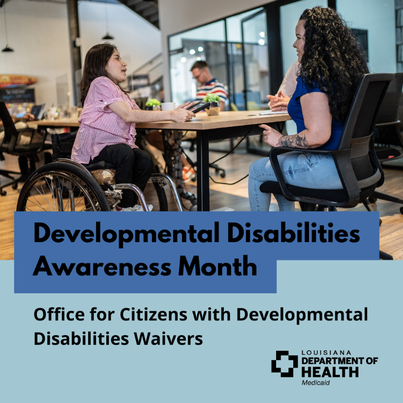 Title graphic for Developmental Disabilities Awareness Month OCDD Waivers